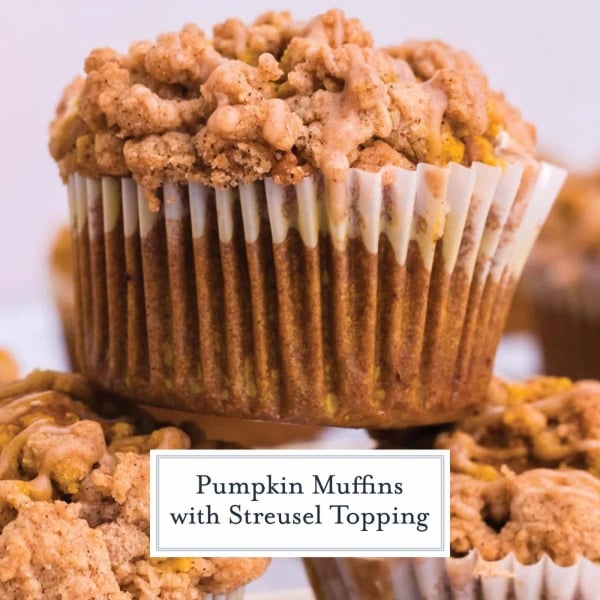 BEST Pumpkin Muffins W Streusel Topping Recipe Great For Fall   Pumpkin Muffins FB 600x600 