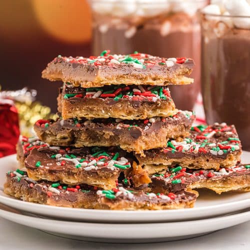 Christmas Crack Saltine Toffee - Savory Experiments