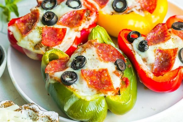 BEST Pizza Stuffed Peppers Recipe (Low Carb Pizza Variation!)