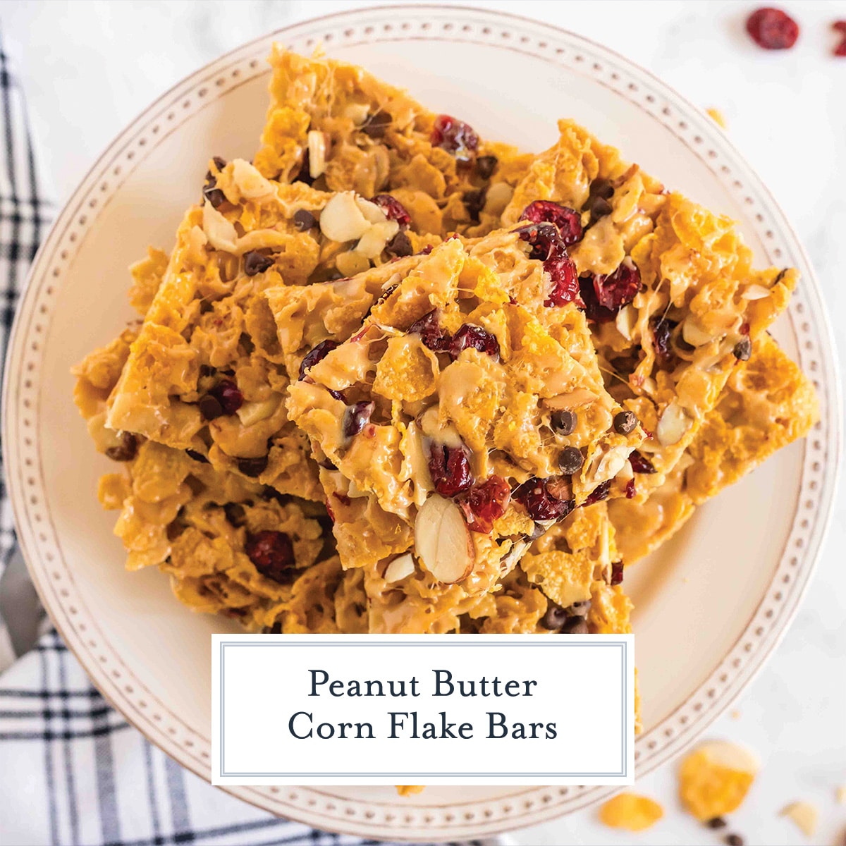 Peanut Butter Corn Flake Bars (15 Mins & No Bake!)