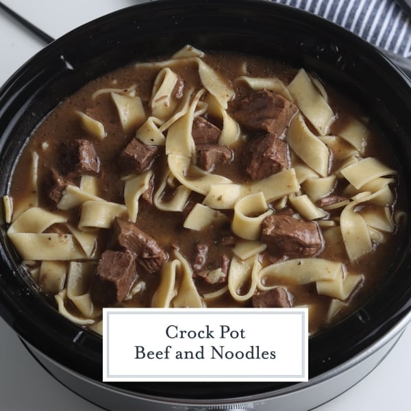 BEST Crock Pot Beef And Noodles Slow Cooker Comfort Food   Crock Pot Beef And Noodles FB 600x600 