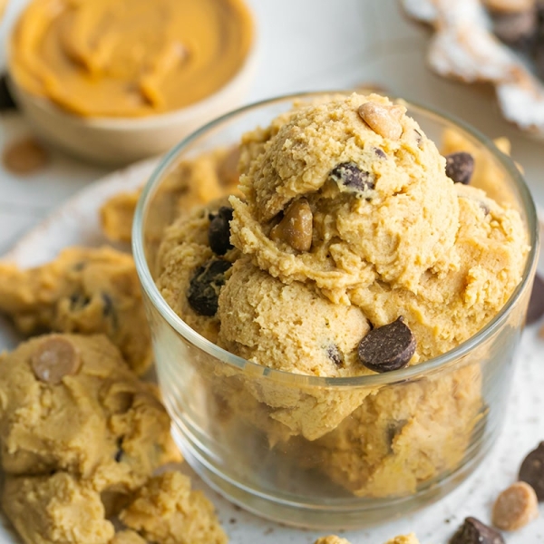 BEST Single Serve Peanut Butter Cookie Dough Recipe (5 Mins!)