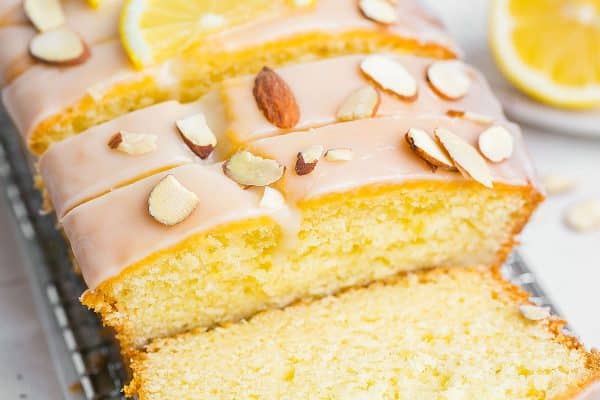 EASY Almond Lemon Cake Recipe (Iced Lemon Loaf Cake!)