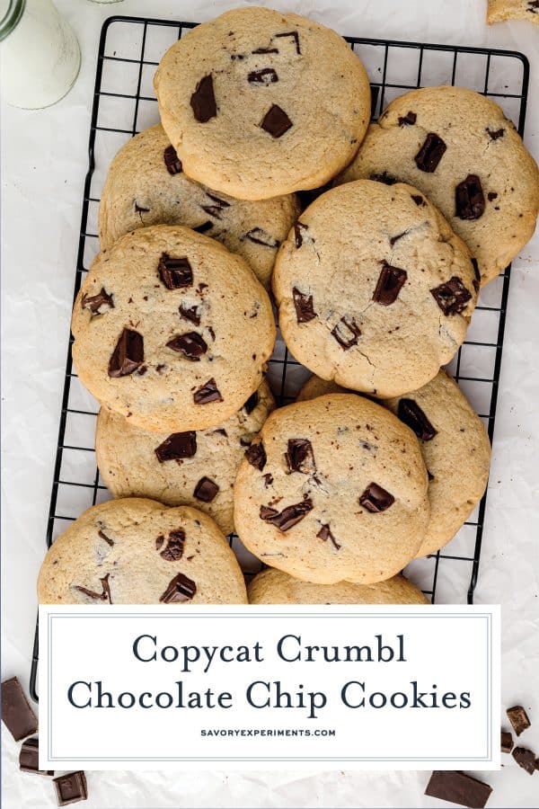 Copycat Crumbl Chocolate Chip Cookies {Thick Chewy Cookies!}