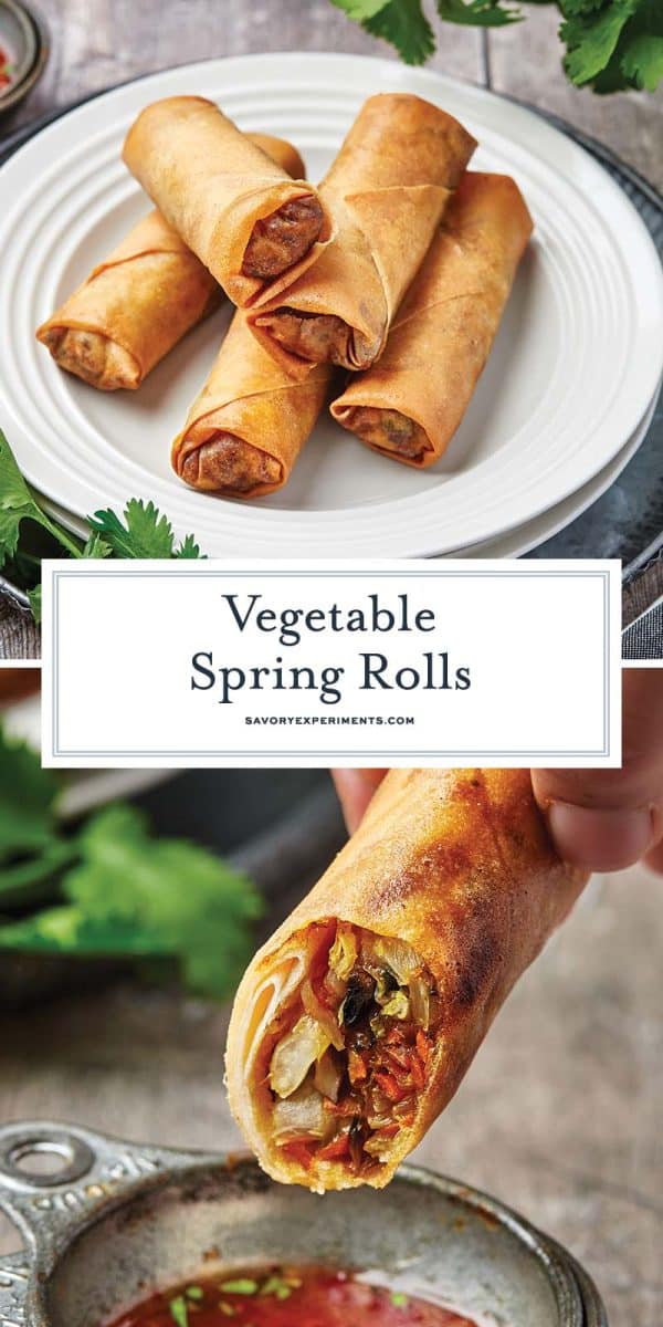 BEST Vegetable Spring Rolls Recipe (Air Fryer Spring Rolls!)