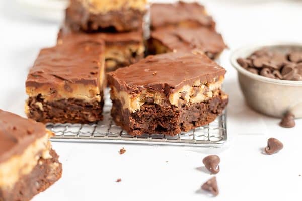 BEST Cookie Dough Brownies Recipe (3 EASY Decadent Layers!)