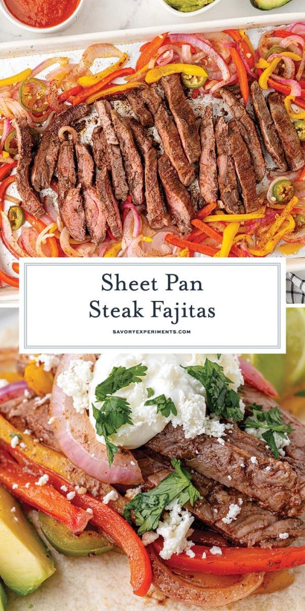 BEST Sheet Pan Steak Fajitas Recipe (Easy Dinner Idea!)