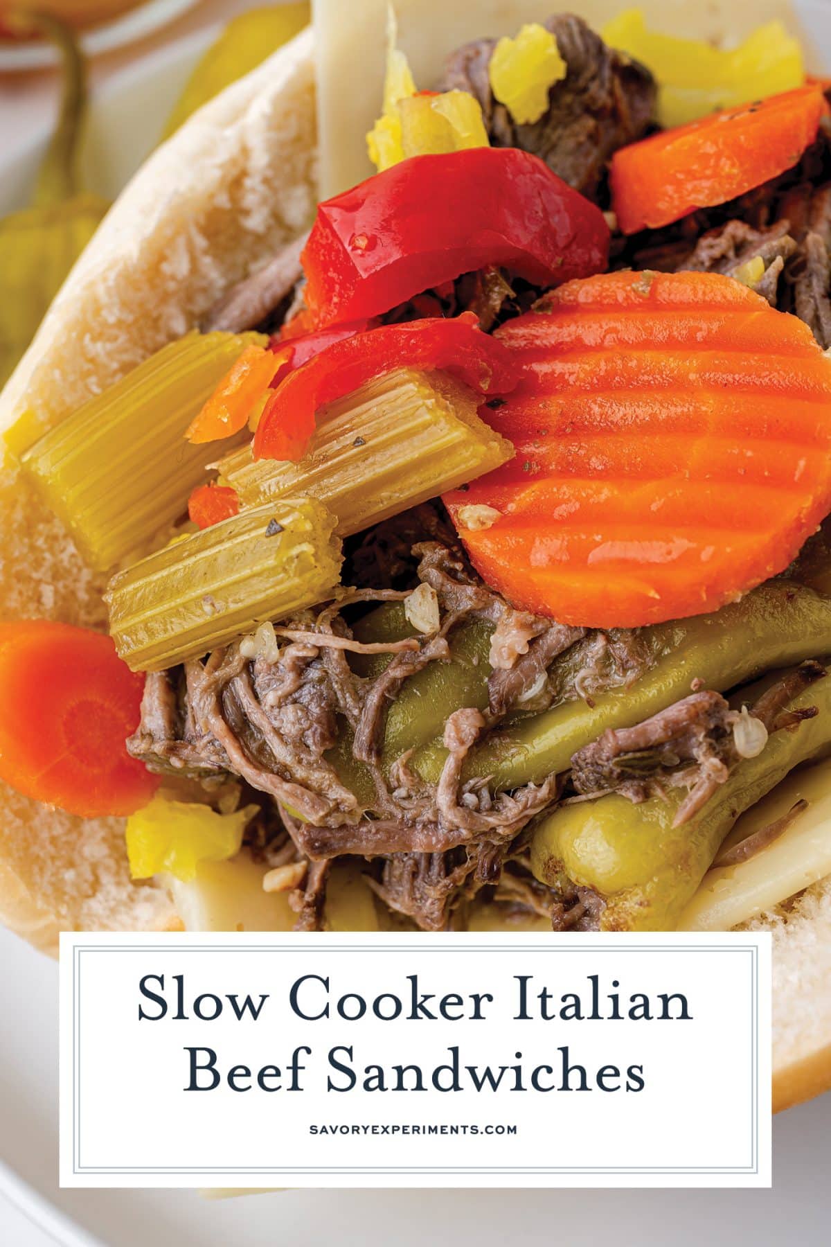 Slow Cooker Italian Beef Hoagies - Mississippi Pot Roast on a Roll!