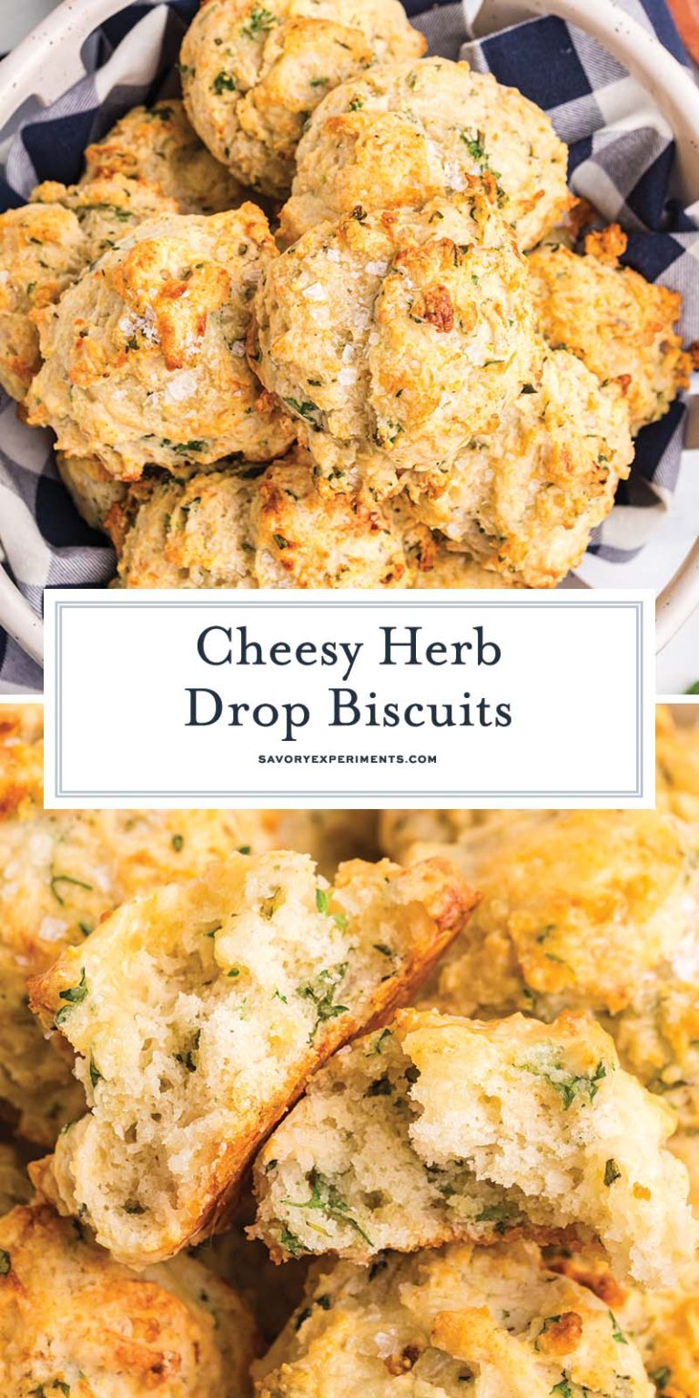 Buttery Cheese Herb Drop Biscuits- Ready in Just 30 Minutes!