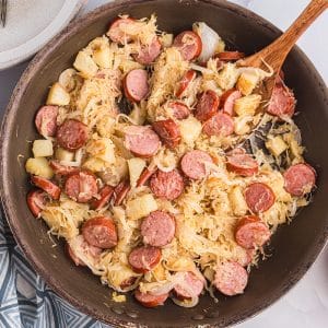 pork and sauerkraut skillet