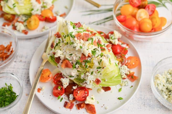 EASY Wedge Salad Recipe (Classic Steakhouse Salad Favorite!)