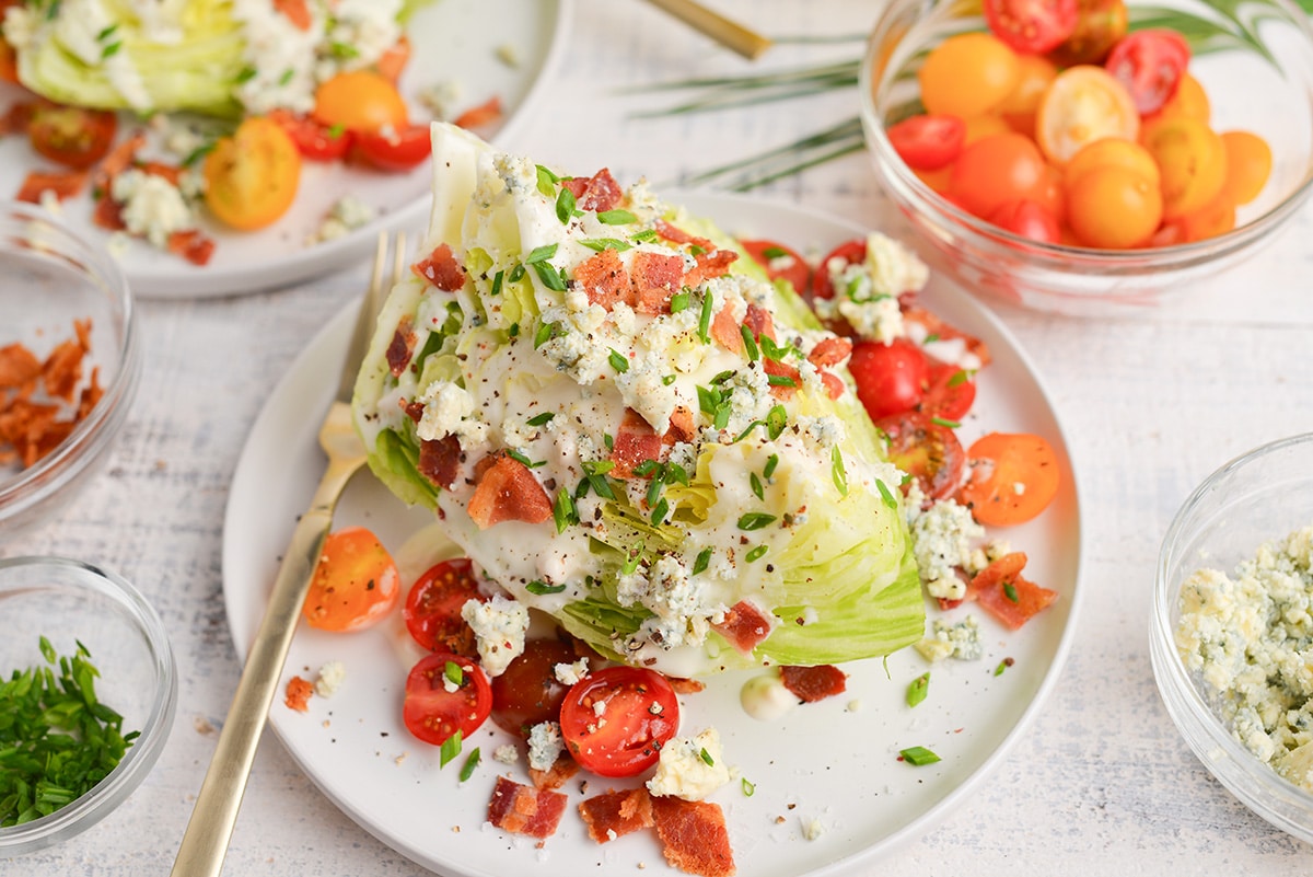 Little Gem Wedge Salad with a Gorgonzola Dressing