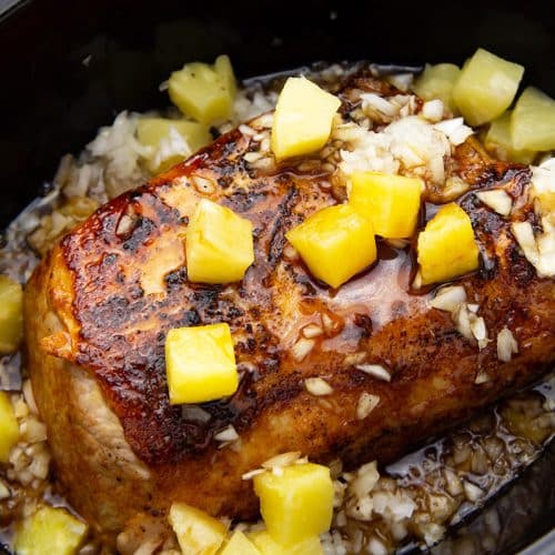 Hawaiian Pork Loin Roast Slow Cooker Recipe - Savory Experiments