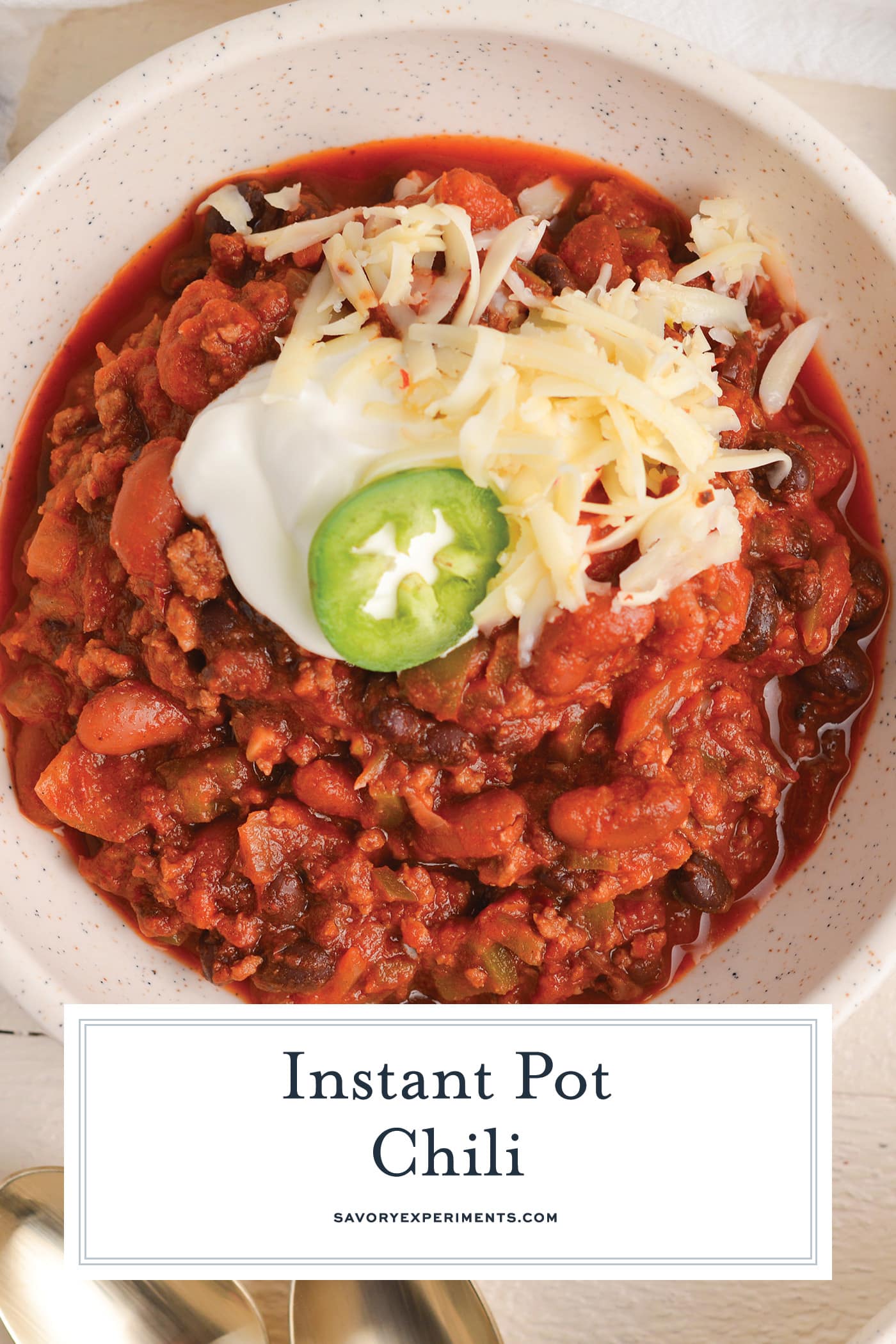 EASY Instant Pot Chili Recipe (Ready in Only 20 Minutes!)