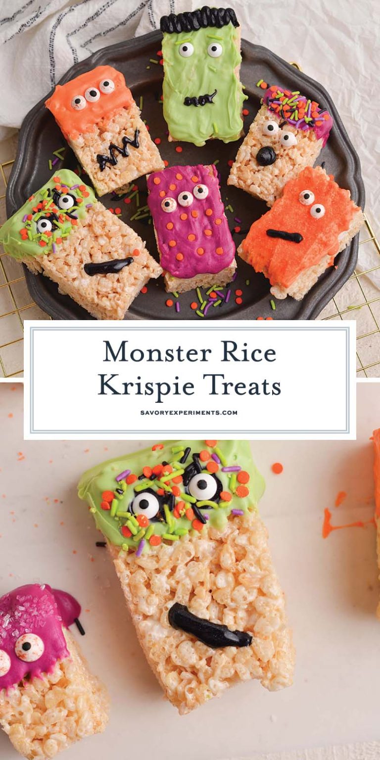 EASY Monster Rice Krispie Treats Recipe (Fun Halloween Treat!)