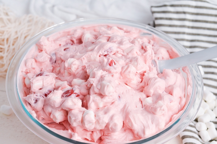 EASY Cherry Fluff without Pineapple (4 Ingredient Cherry Fluff!)