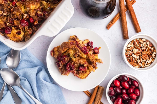 Cranberry French Toast Casserole Recipe: No Overnight Required!