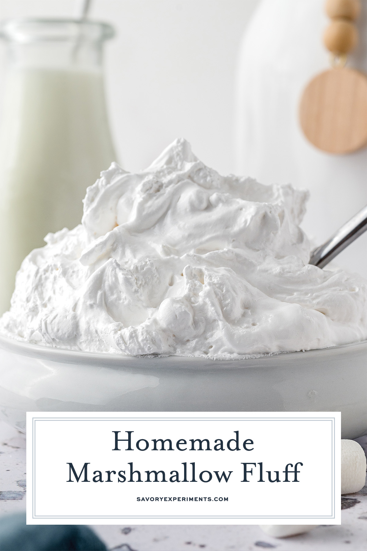 Homemade Marshmallow Fluff Recipe (2 versions: With or Without Corn Syrup)