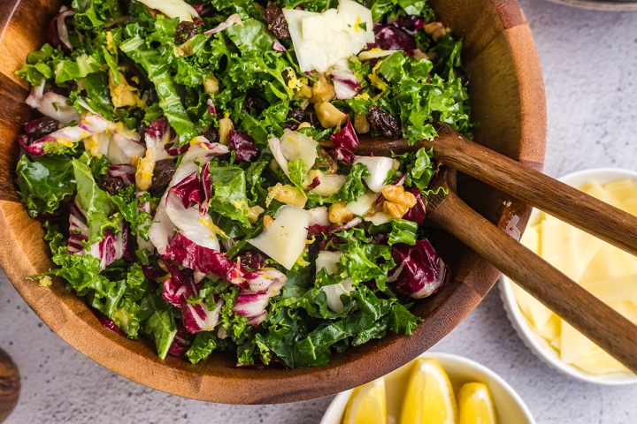 Kale Salad with Lemon Dressing - A Healthy Kale Salad Recipe