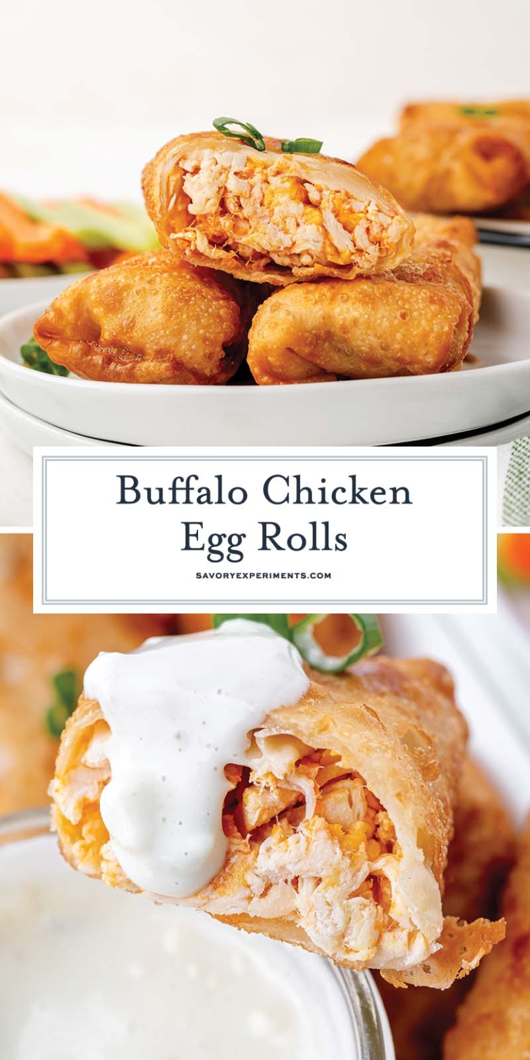 BEST Buffalo Chicken Egg Rolls Recipe (Only 6 Ingredients!)