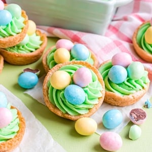 stack of easter sugar cookie cups