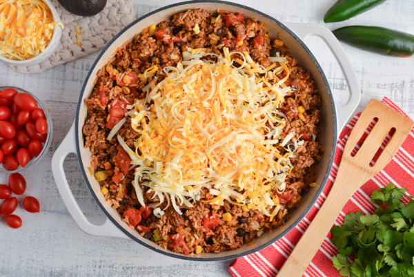 Mexican Ground Beef Casserole (One Dish Ground Beef Recipe!)