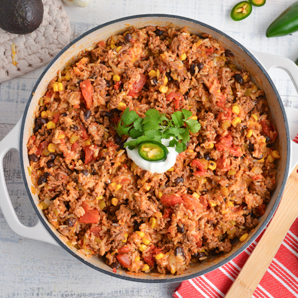 Mexican Ground Beef Casserole (One Dish Ground Beef Recipe!)