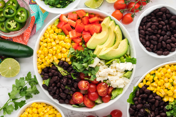 EASY Mexican Salad Recipe (Lots of Colors, Flavors & Textures!)