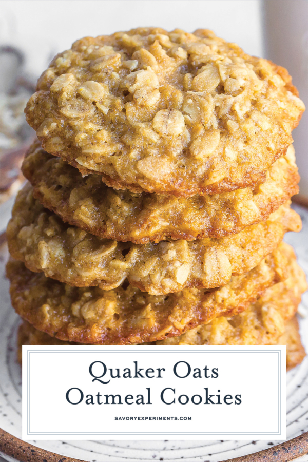 Quaker Oats Oatmeal Cookies - Savory Experiments