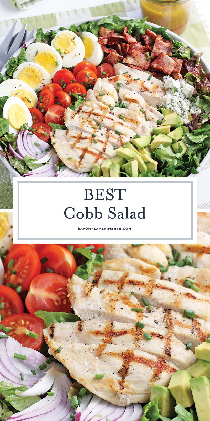 collage of cobb salad for Pinterest