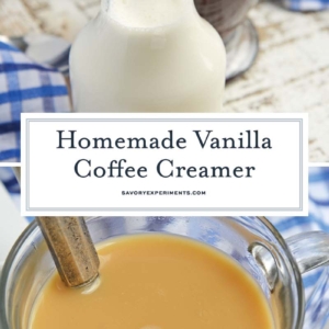 collage of coffee creamer for pinterest