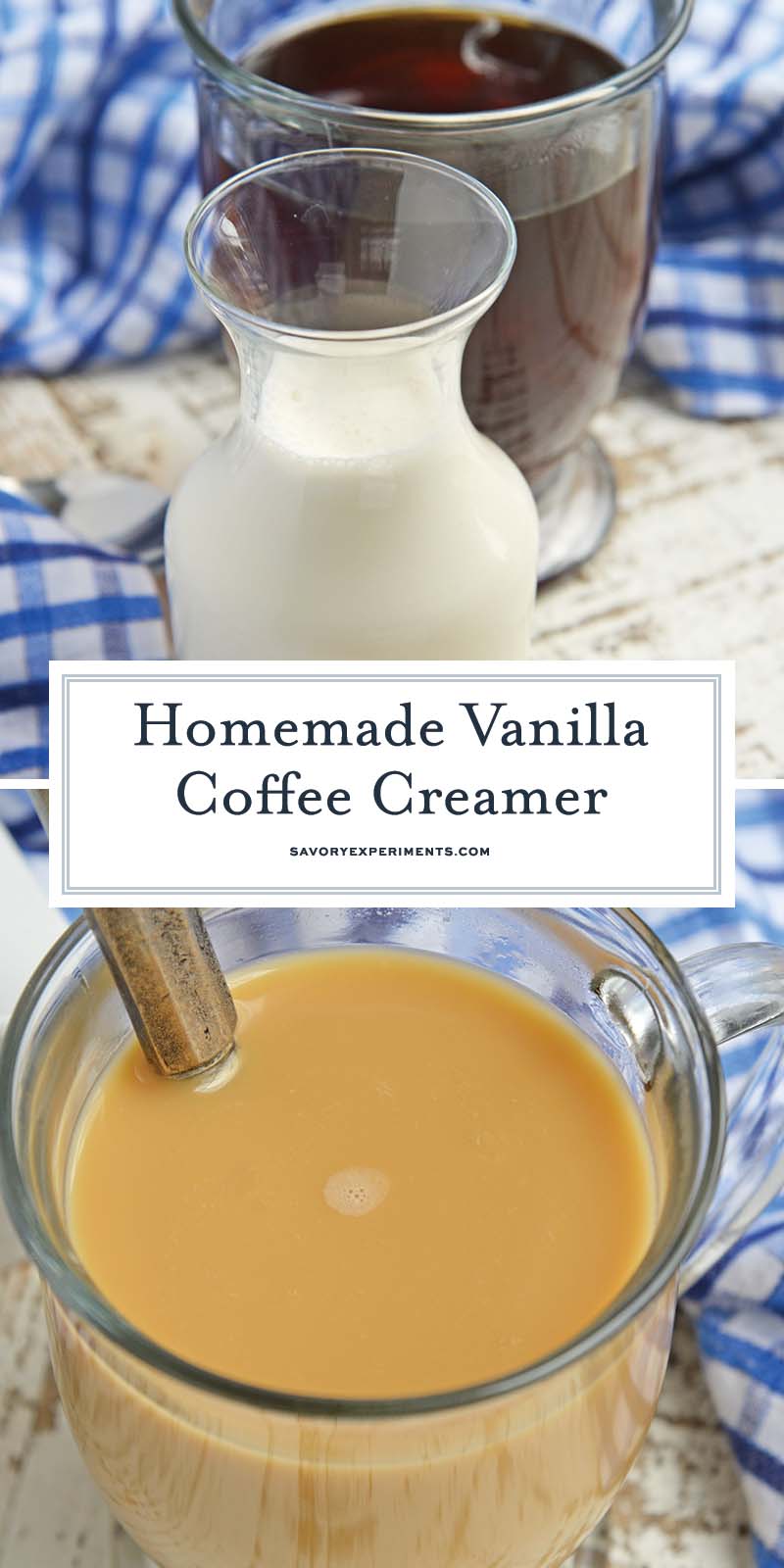 collage of coffee creamer for pinterest