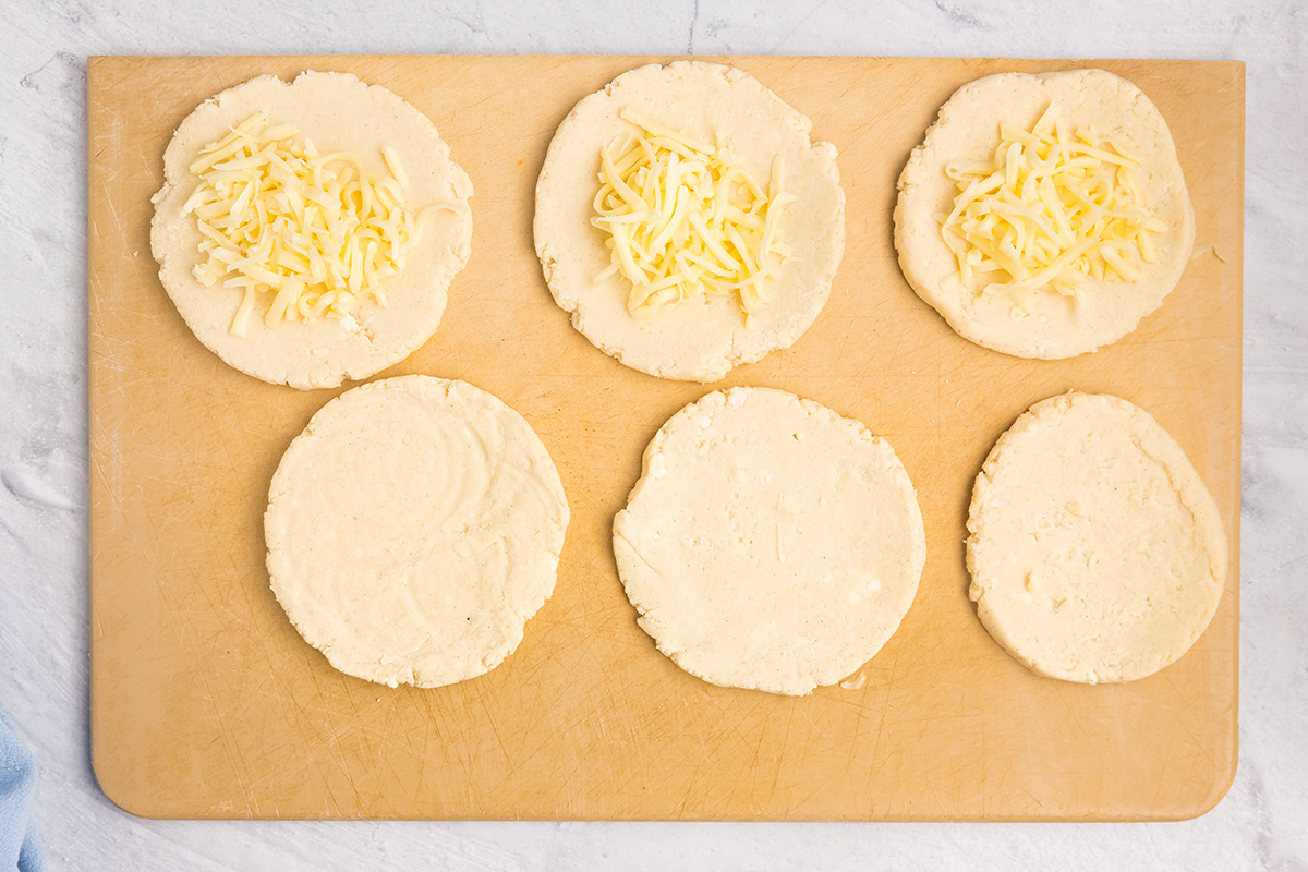 cheese added to arepa dough