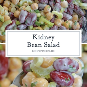 collage of kidney bean salad for pinterest