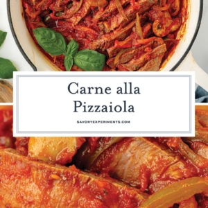 collage of carne alla pizzaiola