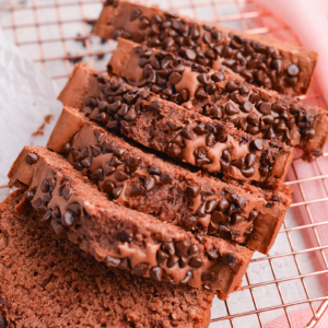 angled shot of sliced ice cream bread