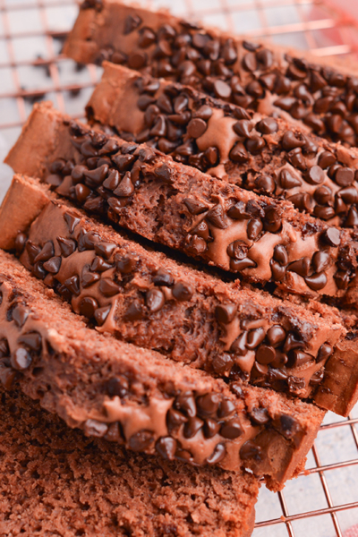 angled shot of sliced ice cream bread