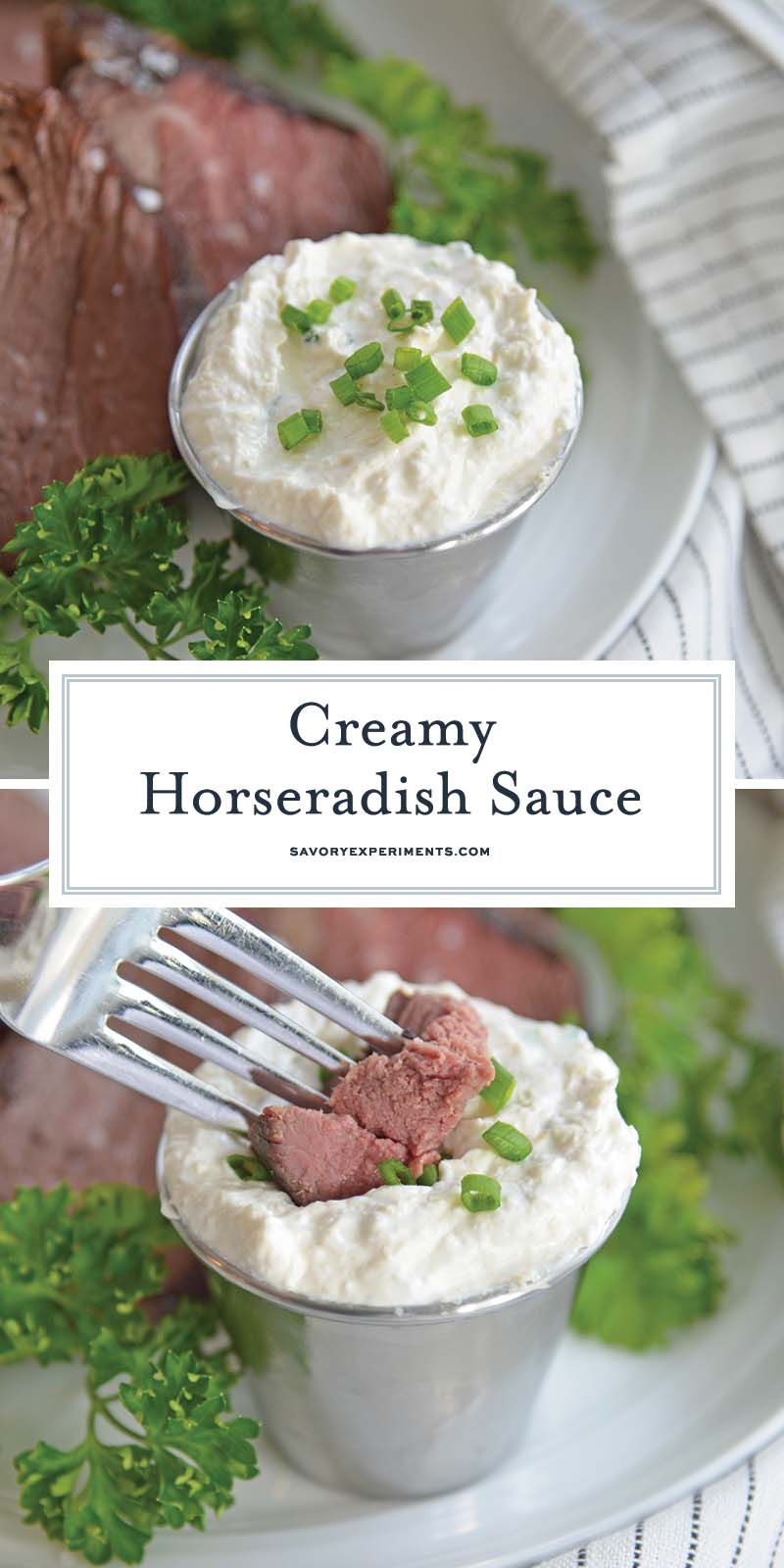 collage of horseradish sauce