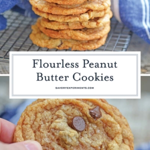 collage of flourless peanut butter cookies for pinterest