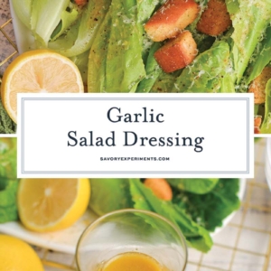 garlic dressing collage of images for pinterest