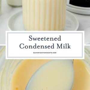 collage of sweetened condensed milk