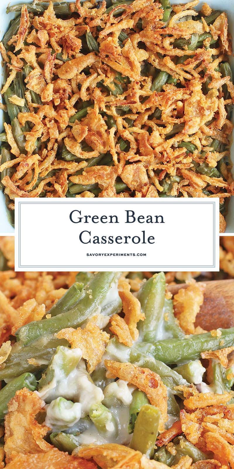 collage of green bean casserole