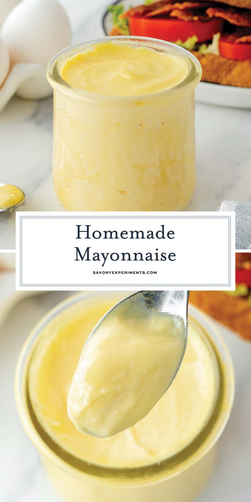 collage of homemade mayonnaise