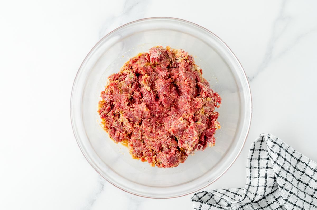 meatball mixture in bowl