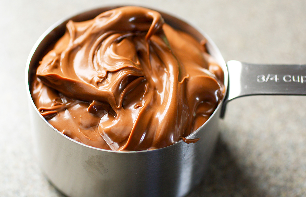 nutella in a measuring cup