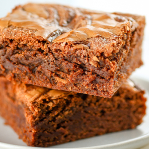 stack of nutella brownies