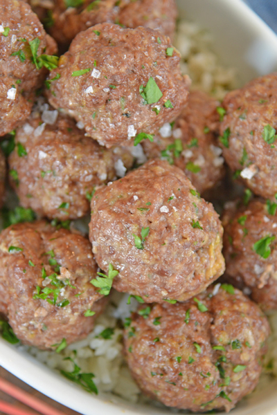 bowl of ranch cocktail meatballs