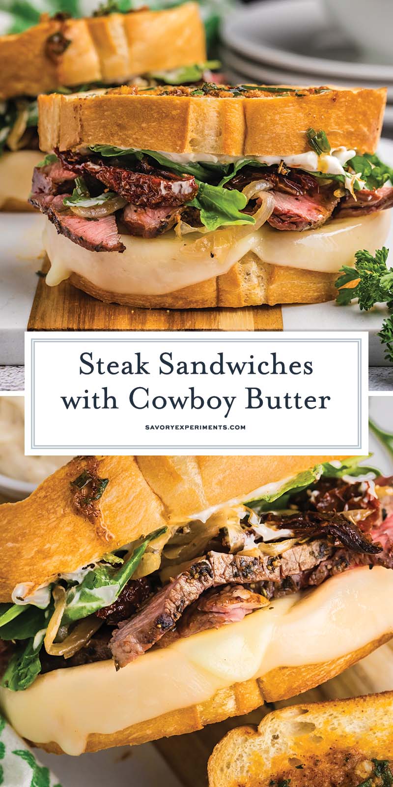 collage of steak sandwiches