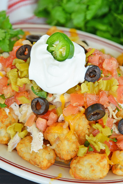 A plate of loaded totchos