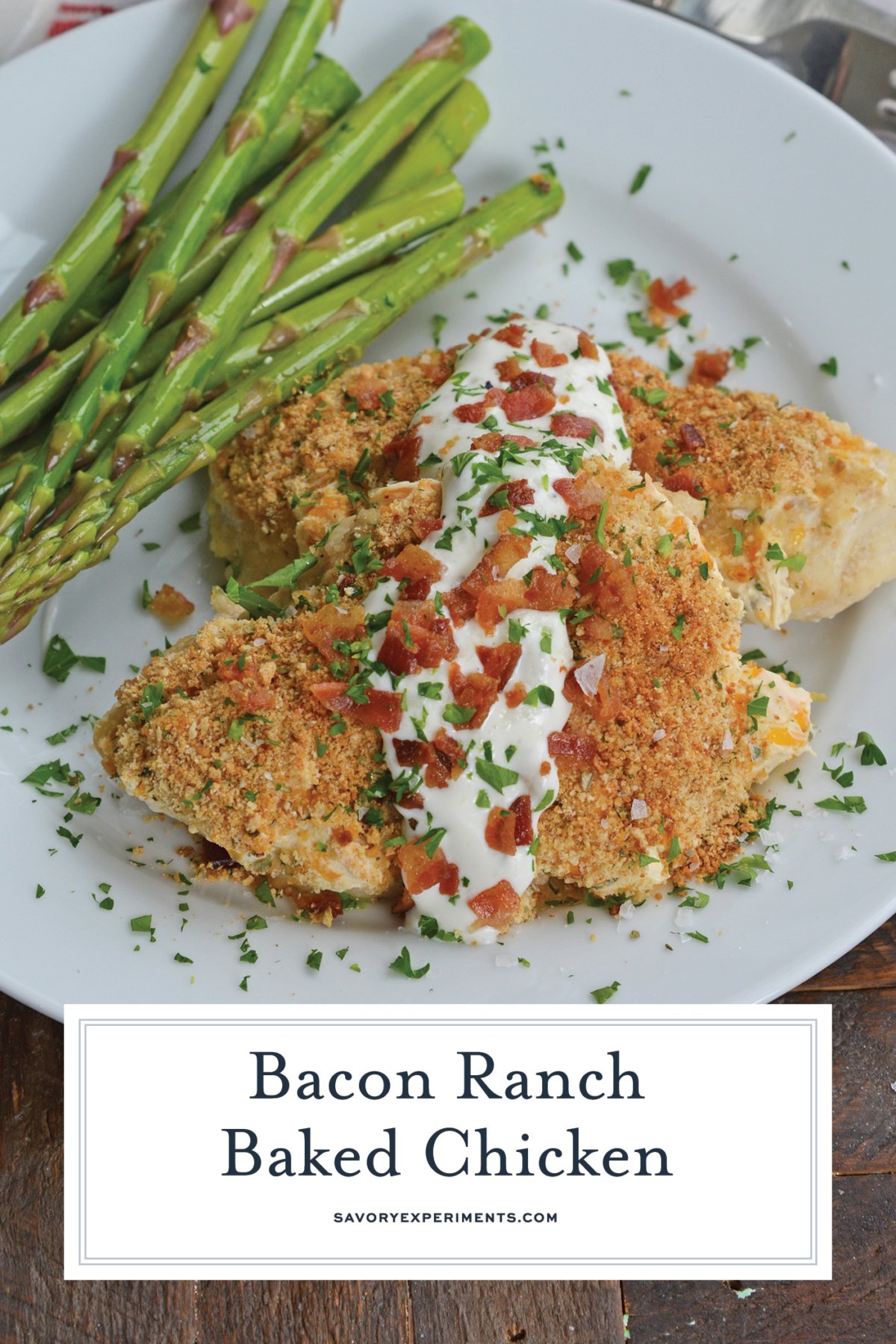 ranch mayo chicken on a serving platter